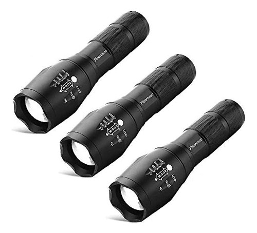 3 Pack Tc1200 Flashlight 1600 Lumen Xml T6 Led Taclight...