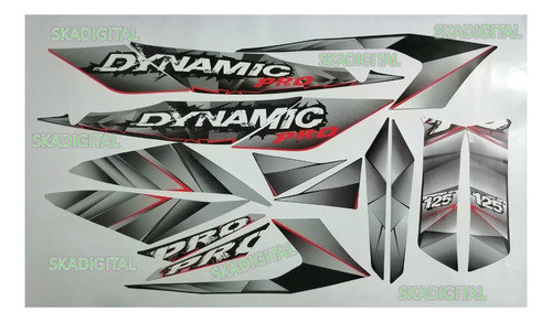 Kit Completo De Calcomanías  Akt Dynamic Pro