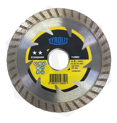 Disco De Corte Diamantado Tyrolit 180mm Turbo Linea Standard