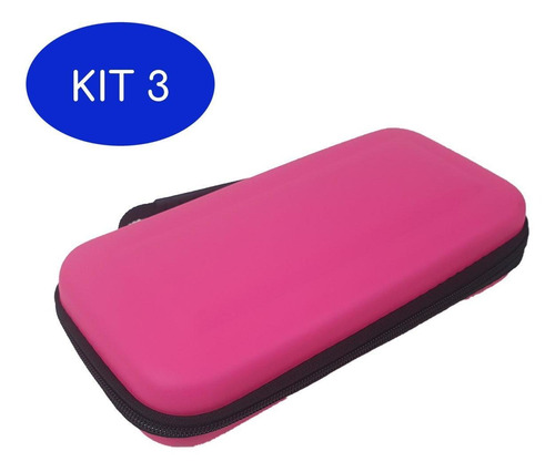 Kit 3 Case Nintendo Switch E Oled Bolsa Estojo Proteção