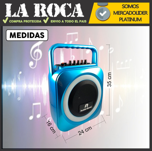 Parlante Bafle Bluetooth Para Karaoke Usb Bateria Radio