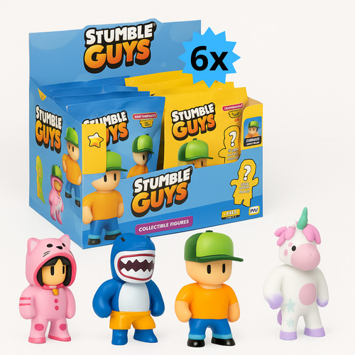 Kit Stumble Guys 6 Unidade Mini Figuras Sortidas Set Coleção