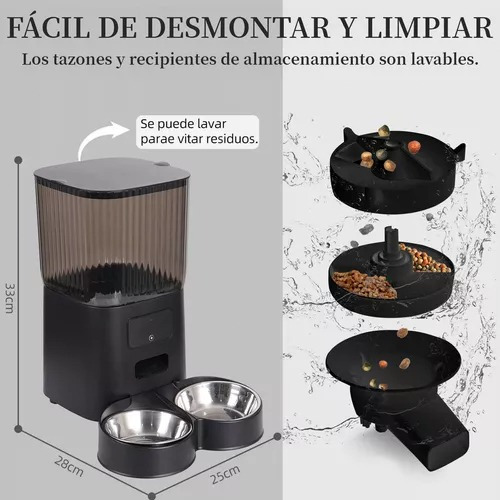 Dispensador Automático Alimentos Para Mascotas Doble Robot