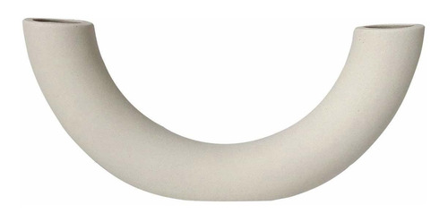 Eastern Rock Jarron Ceramica Blanco Moderno Minimalista