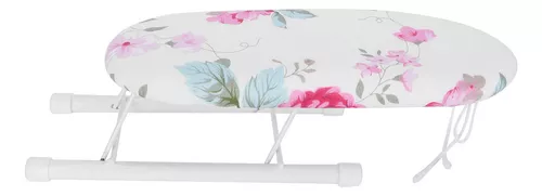 Mini tabla de planchar plegable manga puños cuellos mesa de planchar para  uso en el hogar Viajes Use Fashion Square Grid (racimos de flores)