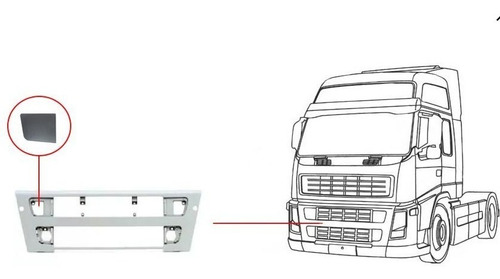 Tapa Superior Der E Izq  Original De Parrilla Volvo Fm