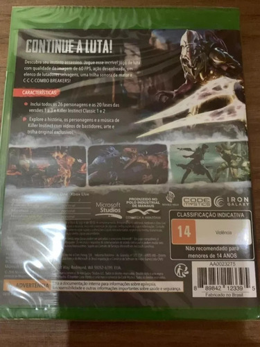 Killer Instinct Definitive Edition Xbox One (lacrado!)