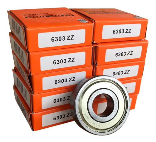 Rolamento 6303 Zz Gbr - Kit Com 10 Peças Medidas 17x47x14mm