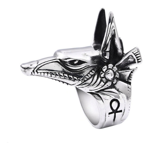 Anillo Anubis Egipto Vikingo Nordico Acero Inoxidable 316l