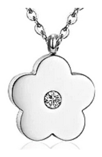 Imagen 2 de 2 de Collar Multicapa Mujer Doble Flor Acero Inoxidable Layer