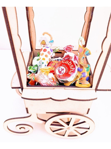 Imagen 7 de 8 de Candy Bar Pochoclera Souvenir 32cm - Mdf / Fibrofacil