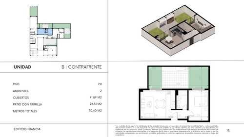 Departamento + Patio Con Parrilla + Cochera Cubierta!