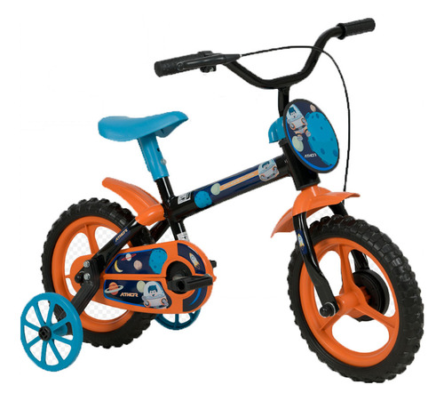 Bicicleta Infantil Athor Mundo Magico Aro 12 Cor PRETO/LARAN/AZU