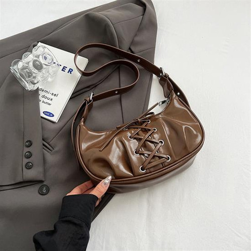 Bolso Hombro En Forma Media Luna Para Mujer, Bolso