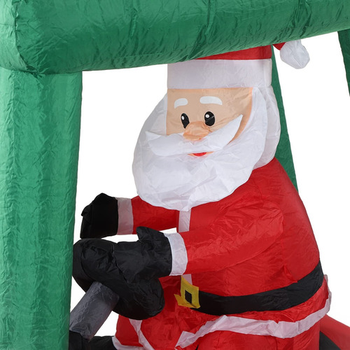 Papai Noel Inflável Em Empilhadeira Com Luz Led