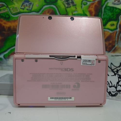 Nintendo 3ds Pink Completo Com Jogos Rosa