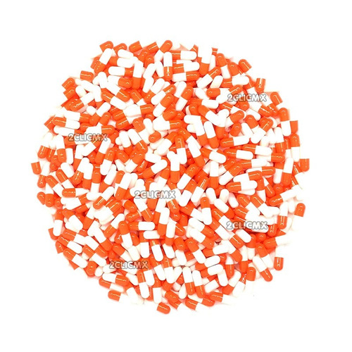 Capsulas Vacias # 0 Gelatina Naranja / Blanco X Millar