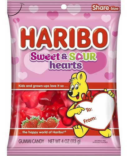 Gomitas Agridulces Haribo San Valentín Sweet & Sour Hearts