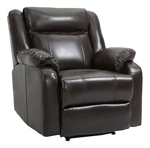 Mueble - Homcom - Sillón Reclinable Manual De Piel Sintética