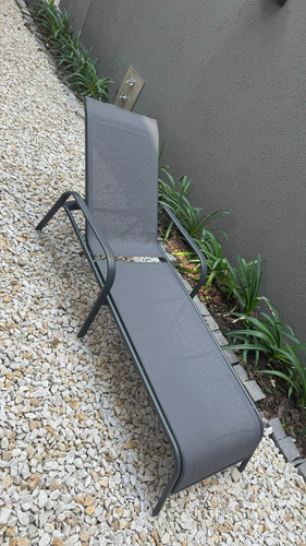 Importbernal Reposera Lounger Plegable De Aluminio Color Gris