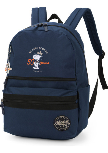 Mochila Luxcel Snoopy Azul Ms46725sn