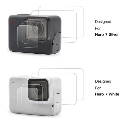 Protector Temperado Gopro 7 Silver White 