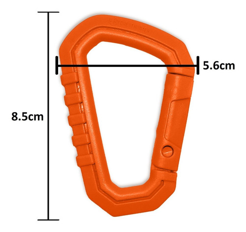 Imagen 2 de 6 de Mosqueton Tactico Polimero Plastico Reforzado X5 Unidades