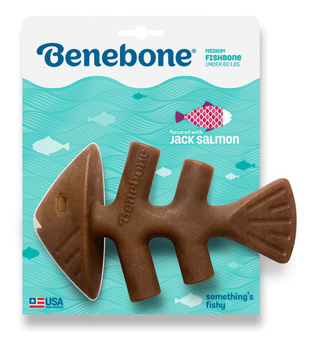 Benebone Fishbone Para Cachorro Até 27kg - Médio Cor Marrom