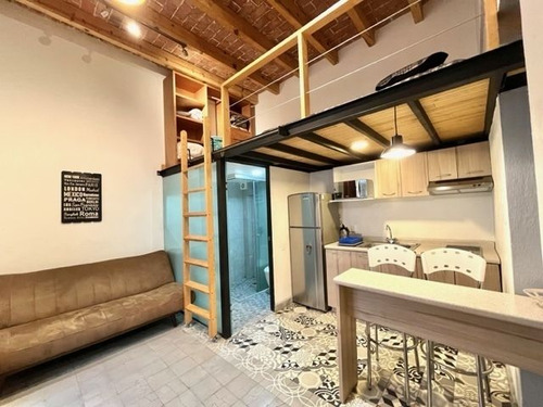 Loft Amueblado Con Areas Comunes Servicios Incluidos En El Corazon De Coyoacán