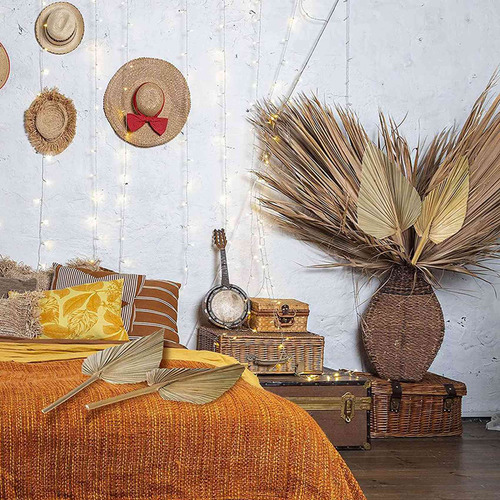 8 Peças De Folhas De Palmeira Secas, Ventiladores De Palmeir