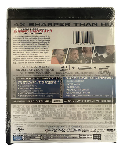 * Fate Of The Furious Rapidos Y Furiosos 8 4k Uhd Blu-ray *