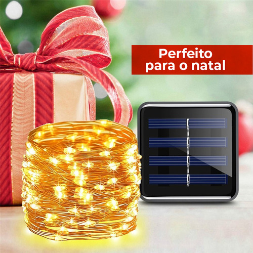 Pisca Pisca Fio De Fada Solar Led 200 Lâmpadas Luz Solar 20m 2v Modus Vdt201