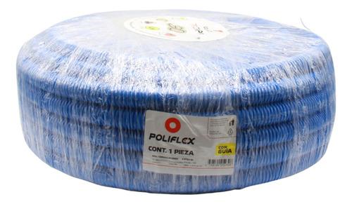 Rollo Poliflex Azul Tricapa De 1 Pulgada De 50 Mts Con Guía