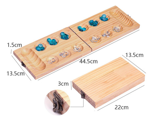 Juego De Mesa Mancala De Madera De 48 Cuentas, Juegos