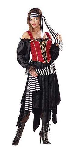 Disfraz De Pirata Talla Medium, Para Mujer- Halloween