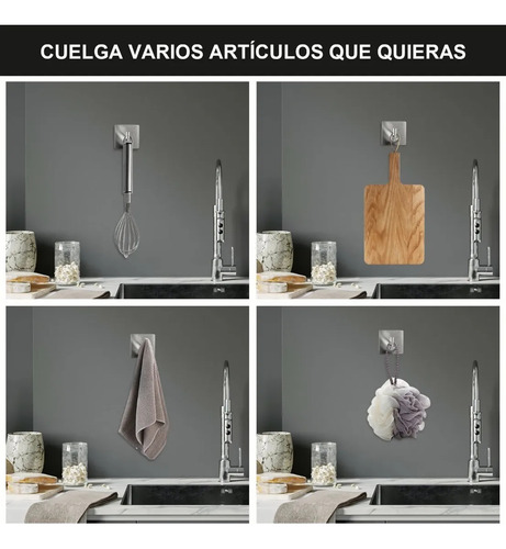Portarrollos Con Estante De Acero Inoxidable Con 2 Ganchos