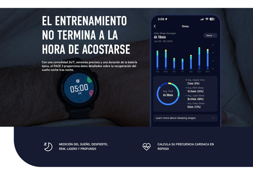Reloj Deportivo Gps Coros Pace 3 Malla Silicona White Gris Silicona Blanco Blanco
