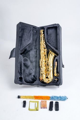 Saxofón Tenor Bb Laqueado Alta Calidad Kit Completo Aureal