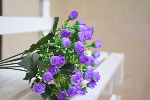 Flores Artificiales Amarillas 6 Puntas 36 Milán
