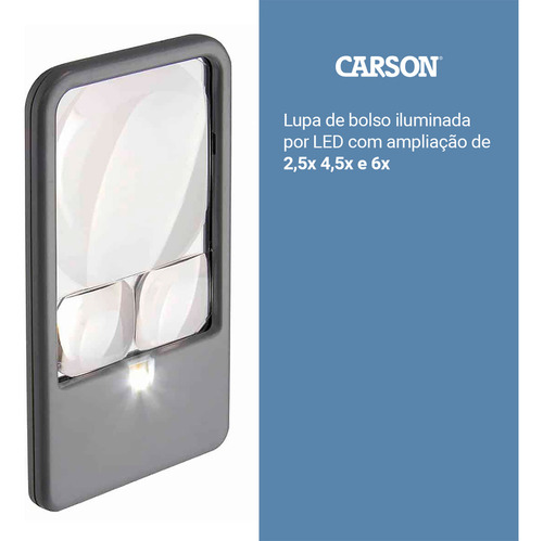 Lupa De Bolso Iluminada Por Led