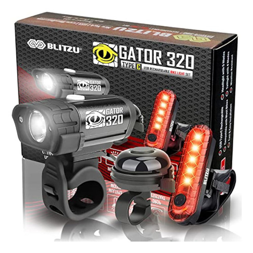 Blitzu Juego De Luces De Bicicleta Recargables