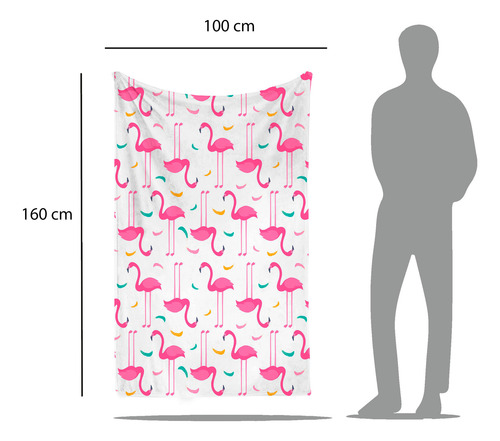 Cobija Frazada Patrones Varios Diseños Ligera Ultrasuave Flamingo Lisa
