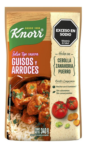 Salsa De Guiso & Arroces Tipo Casera 340g Doypack Knorr