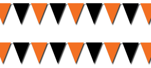 Beistle Banderine Para Exterior Naranja Negro 2 Pieza 17  X