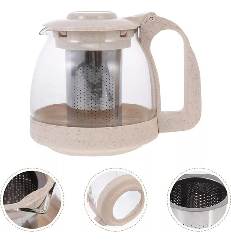 Jarra Infusor Colador Malla Para Té Café Aromática Tetera