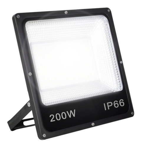 Refletor LED Libercam LIBREF-200W 200W com luz branco-frio e carcaça preto 220V