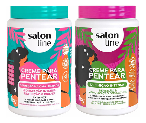 Kit Creme De Pentear Definição Máxima + Intensa Salon Line