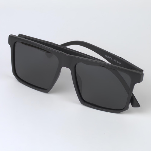 Óculos De Sol Preto Polarizado Masculino Com Metal Vh 6289