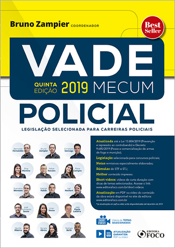 Vade Mecum policial - 5ª edição - 2019, de Fernandes, Bernardo Gonçalves. Editorial EDITORA FOCO, capa mole em português, 2019