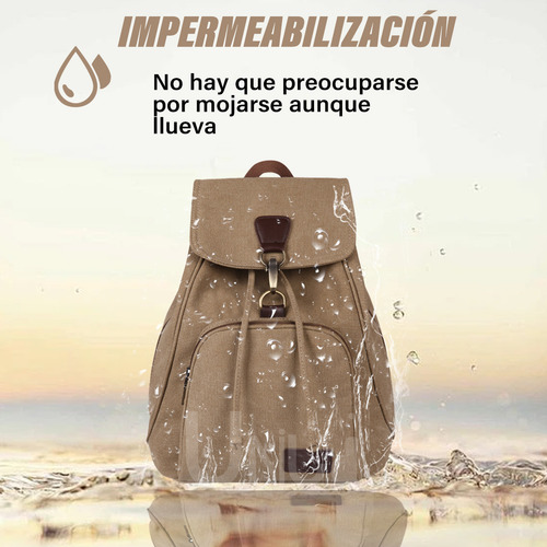 Mochila Antirrobo Fashion De Moda Para Mujer Uniuni Un-s739 color Café